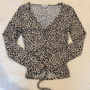 Forever 21 Animal Print Long Sleeve Top